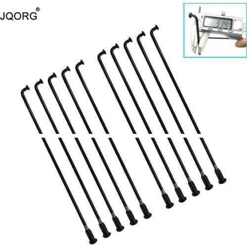 100 Pieces 1 Lot Diameter 3.1 mm Black Color J-BEND Equal Diameter Cylinder Body Electric Motorcycle Spokes With Black Nipples