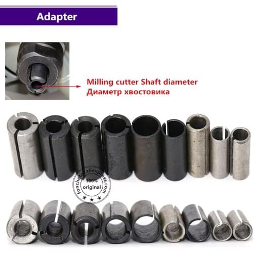 1PCS-cnc engraving machine,Trimmer,Electric wood milling machine adapter,9 models woodworking milling cutter Conversion Sleeve