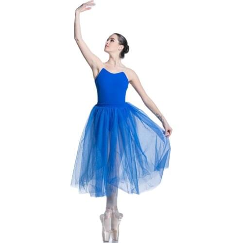 2 in 1 Girls Romantic Ballet Tutu Spandex Leotard & Long Ballet Tutu Skirt Costume Set Child & Adult Ballet Dance Tutus 15553