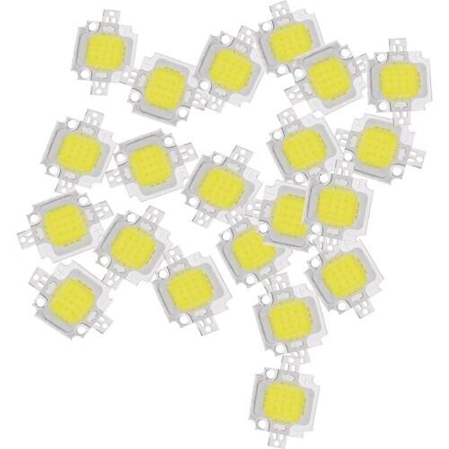 20PCS 10W LED Pure White High Power 1100LM LED Lamp SMD Chip light Bulb DC 9-12V