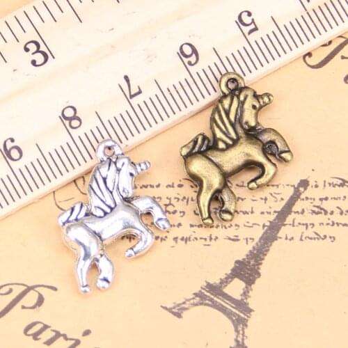 12pcs Charms horse unicorn 19x16mm Antique Pendants,Vintage Tibetan Silver Jewelry,DIY for bracelet necklace