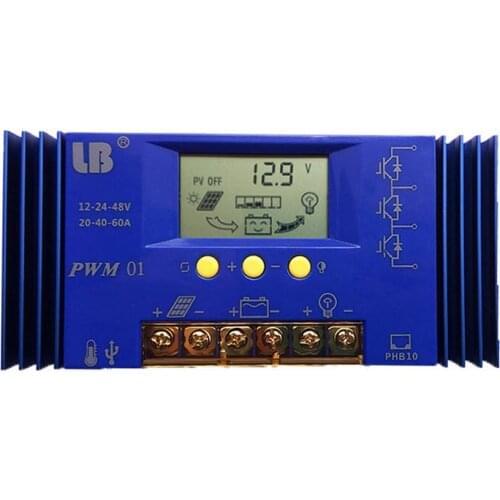 60A Solar Controller 40A Automatic Universal 12V24V48V Photovoltaic Universal Lithium Lead-acid