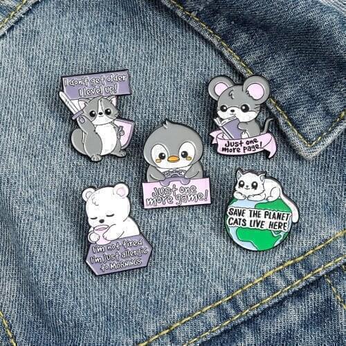 Pins Metal Enamel Lapel Pin Cute Brooch For Coat Badges On Backpack Brooche Pines Brooches For Women Jewelry Accessories Gifts