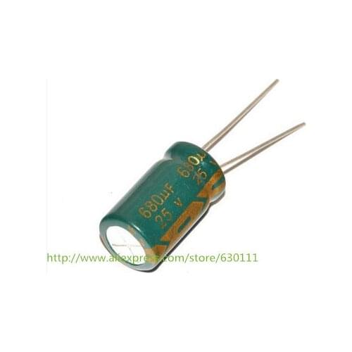 Electrolytic capacitor 25V 680UF 10*17mm High frequency electrolytic capacitor