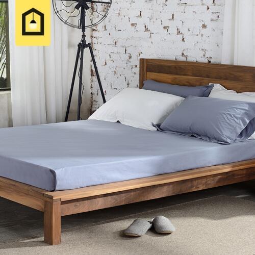 Brand 100% cotton high quality blue white bed sheets flat sheet home textile 250cmx270cm 240cmx250cm wholesale price