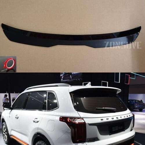 Use For Kia Sportage R 2021 Year Roof Spoiler Carbon Fiber Look Accessories Body Kit Factory Style