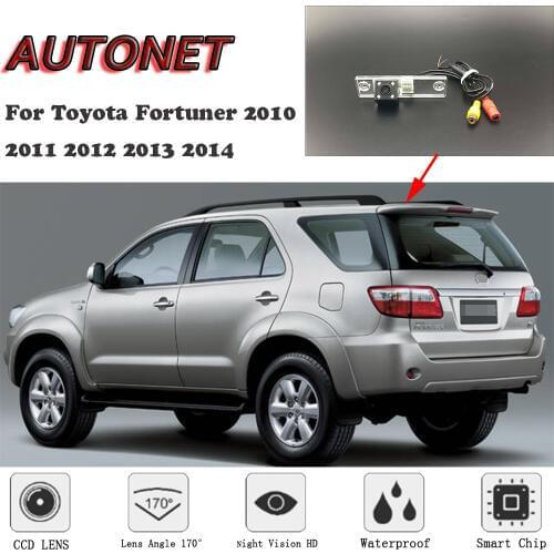 AUTONET HD Night Vision Backup Rear View camera For Toyota Fortuner 2010 2011 2012 2013 2014 CCD/license plate Camera