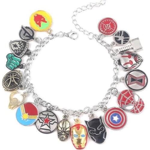 Avengerrs Logo Combination Bracelet Iron Man Spiderman Captain America Captain Thor Captain Marrvel Toys