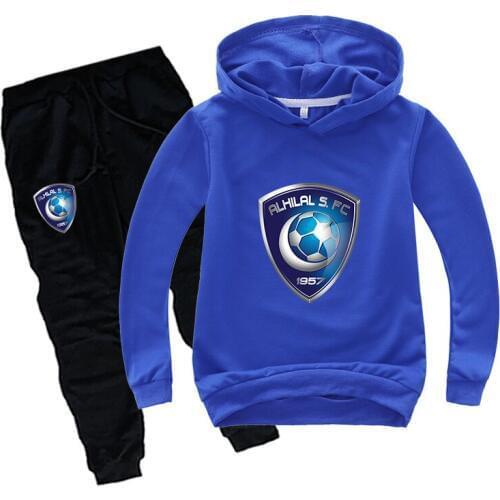 Spring Autumn Childrens Clothing Set Baby Boy Girl Sweatshirt Pants 2 Pcs Clothes Set Kid Outfits Suits Al-Hilal Hoodies Print