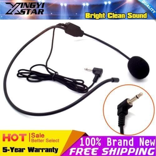 3.5mm Connector Condenser Headworn Earhook Mic Headset Microphone Headband Mike For PC Voice Speech Teaching Meeting Tour Guide