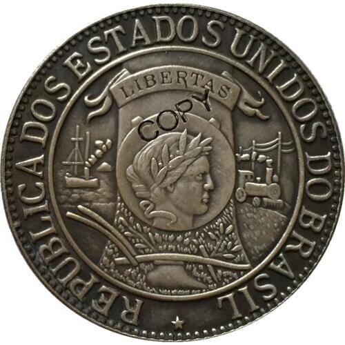 1900 Brazil 1000 Reis coins COPY