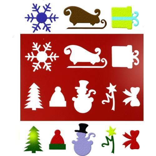 Lace feather Christmas Tree gift Layering cage brids Painting Stencils Fondant Decorating Tool for Wedding Cake Template Mold