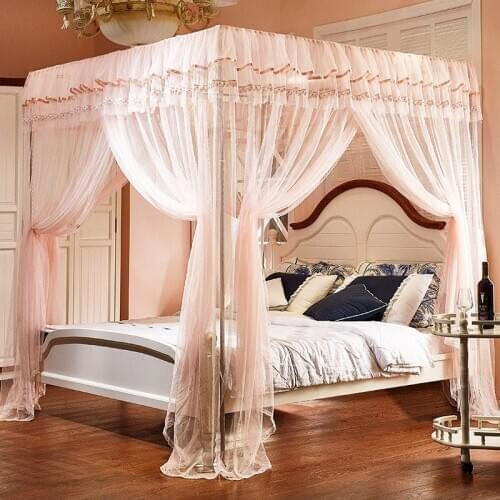 New Floor Mosquito Net Three-Door Princess Wind Bracket 1.5 M Mosquito Net 1.8M Bed Double Home 2.0x2.2