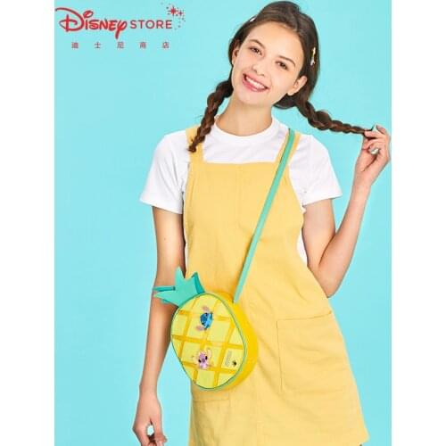 Authentic Disney Official Cartoon Cute Kiki Titi Strawberry Bag Stitch Pineapple Shoulder Messenger Bag