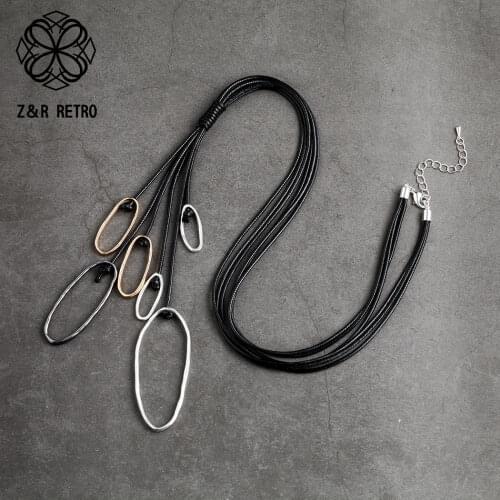 Necklace Long Fashion Jewelry For Women Rope Chains Metal Female Gifts Neck Chokers Necklaces & Pendants Suspension Collar 2021