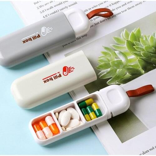 3 Grids Portable Mini Tablet Dispenser Pill Box for Medicine Container Organizer Drug Dispenser Medicine Holder Tablet Storage