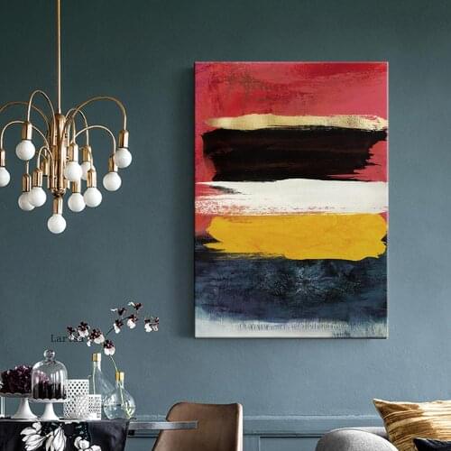 Modern Abstract Poster Print Nordic Style Colorful Canvas Oil Painting Wall Art Minimalist Picture Living Room Home Decoration
