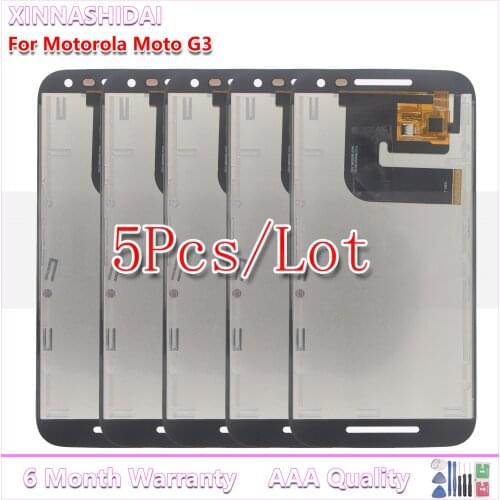 5 pcs 5 pcs lcd for motorola moto g1 g 1st xt1032 g2 xt1069 g3 xt1541 lcd touch display replacement screen digitizer with frame