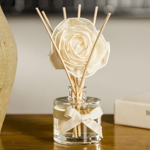 1PCS Natural Collection Rattan Volatilizating Essential Oil Reed Diffuser Aromatic Flower Aromatherapy For Valentines Day Gift