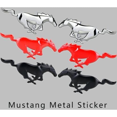 10 Pair 3D Metal Horse Boot stickers Mustang Auto Sticker emblem trunk car body sticker emblem sticker Car Styling
