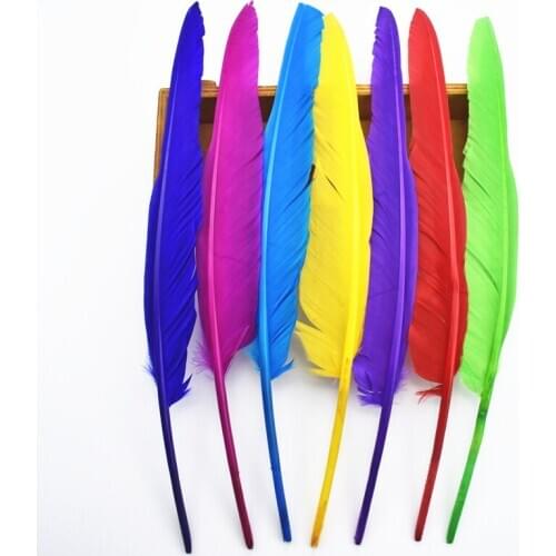 20Pcs/Lot Turkey Feathers Duck Pointer Wing Feathers for Crafts Jewelry Making Wedding Feathers Decoration Carnival Plumas plume