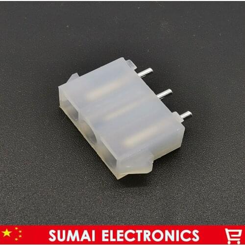 63080 3A 42002 3 Pin/way 6.3mm pitch electrical Plug for PCB/car/boat/motorbike etc. solid 3 Pin