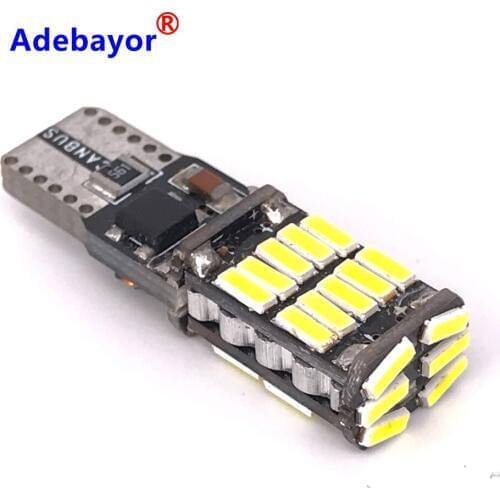 Adebayor 6X T10 4014 26 SMD w5w canbus car interior light 194 501 led Instrument Lights bulb lamp dome light no error 12V 6000K