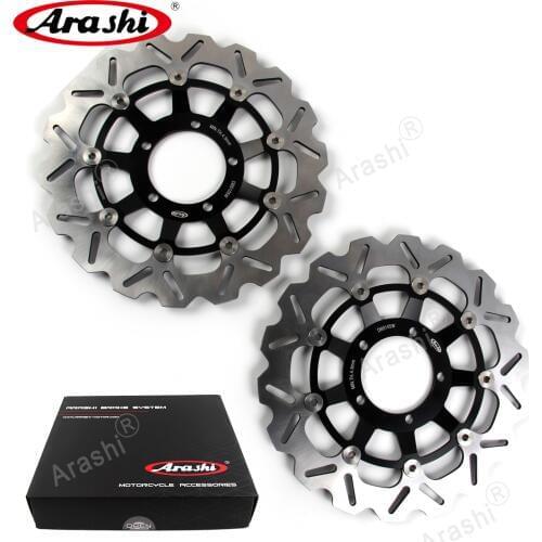 Arashi 1 Pair For TRIUMPH Street Triple 675 R 2009-2012 CNC Floating Front Brake Discs Brake Rotors 675R 2009 2010 2011 2012