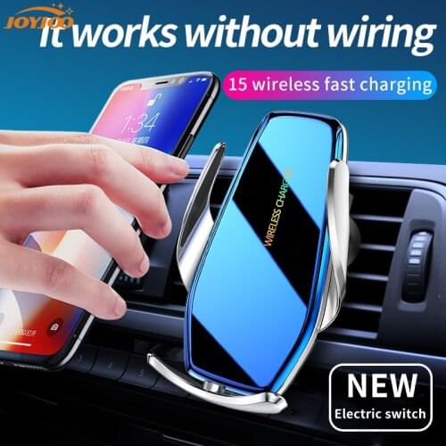 Car Wireless Charging Mobile Phone Bracket Electroplating Colorful 3D Glass Induction Electric Opening And Closing Stand
