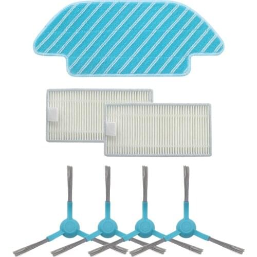 Side brush HEPA filters Fabric mop for Conga 4090 series robot vacuum cleaner accessories fabric mop insert kit