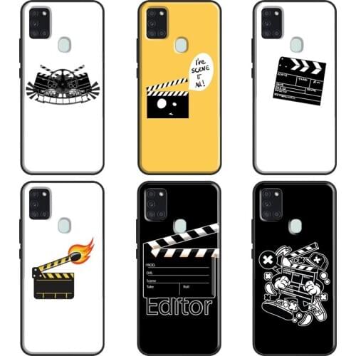 Clapper board Film Movie maker For Samsung A20e A21S A11 A31 M31 M21 Case For Galaxy A71 A51 A40 A70 A10 A50 Cover