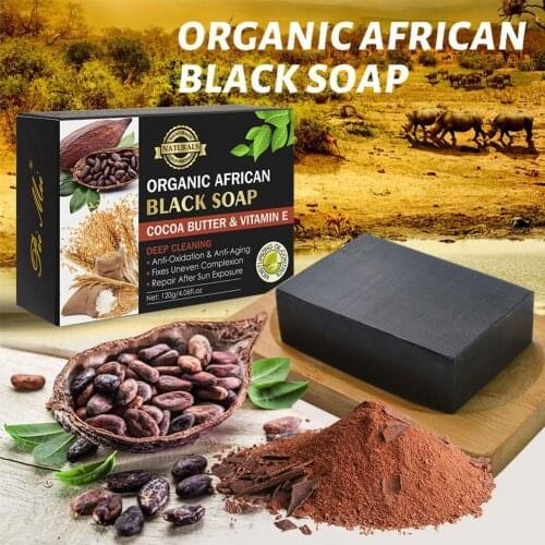 Black Soap Cocoa Beans Shea Avocado Body Face Skin Moisturizing Soaps Snails Bamboo Charcoal Active Energy Cleaner Acne Remover