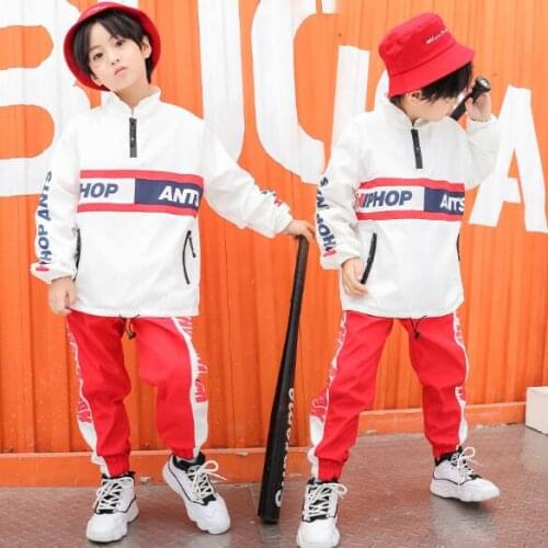 2021 Spring Autumn childrens clothing set Boys Girls Print Tracksuit Clothes kids sport suits Hip Hop dance Costume pant & Tops