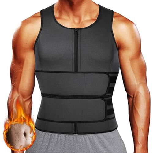 Men Waist Trainer Sauna Vest Slimming Body Shaper Fitness Tank Tops Shapewear Weight Loss Workout Sweat Corset Compression Shirt