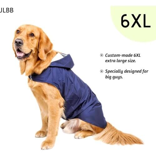 Pet Dog Raincoat Waterproof Large Dogs Clothes Outdoor Coat Rain Jacket Reflective Golden Retriever Labrador Husky big poncho