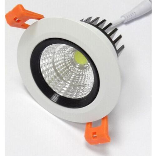 Hot sale White+Black 9W Dimmable COB led Recessed downlight AC85-265V LED Spot light led ceiling lamp with led driver