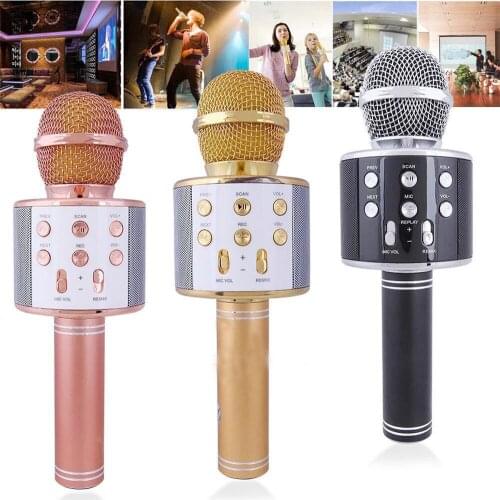 Hot sale Mulit-function Wireless Microphone WS-858 Handheld Karaoke Mic USB KTV Player karaoke mic bluetooth