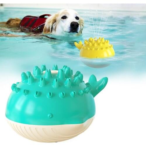 Dog Float Toy - Puppy Water Spray Toys,Pet Bathing Toy, Durable Chew Molar Interactive Toy,Pet Self-Playing Sprinkler Pool Toys