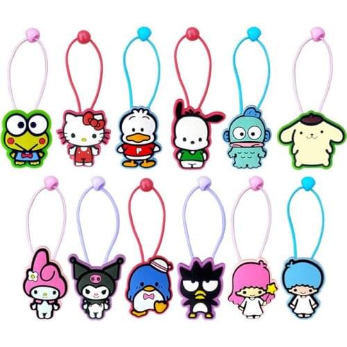 Kawaii XO kuromi badtz maru keroppi kiki Melody lala Candy-colored rubber band childrens headgear