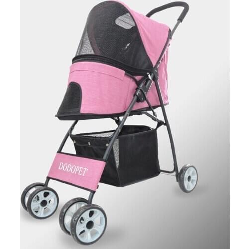 Pet Stroller Dog Stroller Free Installation Of Four-wheeled Pet Stroller Folding Stroller