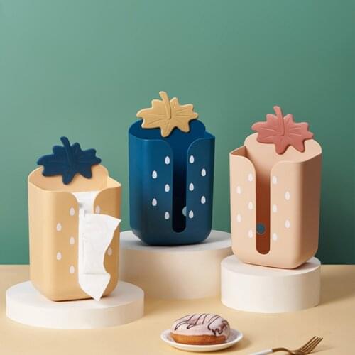 Tissue Box Holder Cute Fruit Plastic Wall-Mounted Office Creative Tissue Box Facial Tissue Cover Organizer For Home And Office