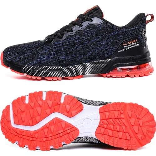 New Training Running Shoes Men Big Size 38-46 Blue Gray Anti Slip Trailing Running Sneakers Men Cushion Air Sport Walking Shoes