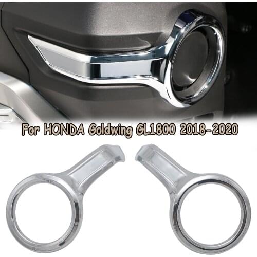 NEW for HONDA Goldwing GL1800 2018 2019 2020 Chrome Fog Light Trim Rings case