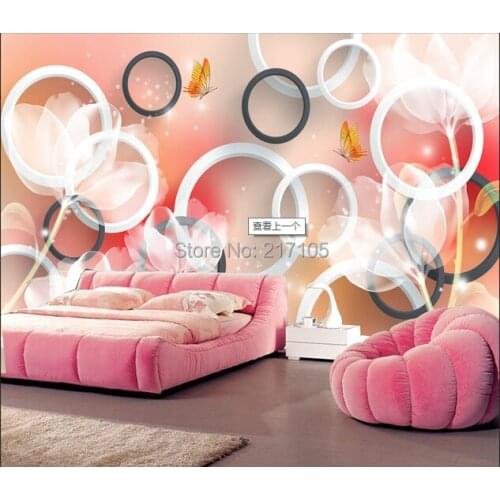 Papel DE parede custom large 3D three-dimensional mural, dream flower wallpaper, living room TV setting wall contact paper