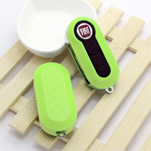 1pc Plastic Car Key Case Cover Bag Shell For Fiat 500 Panda Punto Car-Styling Auto Styling Accessories Key Cases Covers