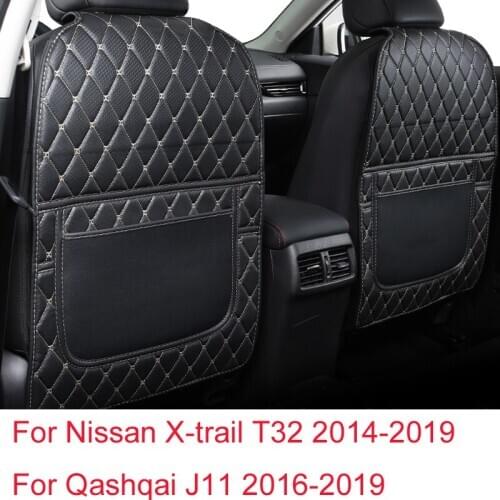 Car Seat Back row anti kicking pad holster Artificial Leather For Nissan X-trail T32 2014-2019/Qashqai J11 2016-2019