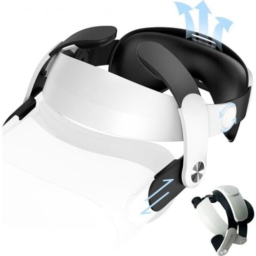 BOBOVR M2 Adjustable For oculus Quest2 Virtual Reality Helmet Head Strap Halo Strap Improve Plate Breathable Leather Accessories