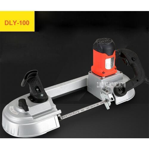 DLY-100 Hand-held Band Saw Machine High-quality Bandsaw Machine Multifunctional Horizontal Small Sawing Machine 110V-220V 680W