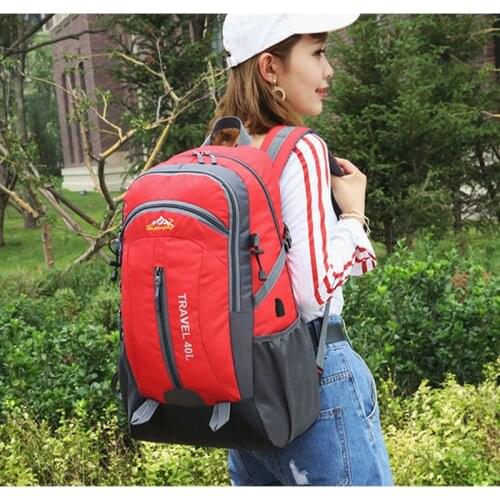 Hiking Backpacks External USB Charging Mens Backpack Unisex Outdoor Sport Mochila Senderismo Climbing Trekking Labtop Rucksack
