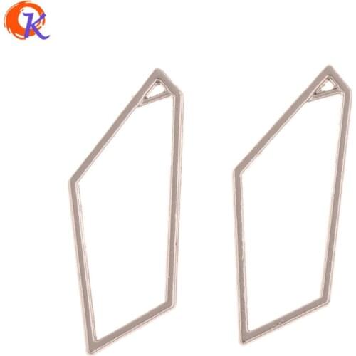 Cordial Design 100Pcs 14*38MM Jewelry Findings Component/Hand Made/Irregular Shape/Rhodium/DIY/Earrings Accessories/DIY Making